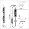 becefff7bf58fe703854ec67fabde9cf 6560/4W SUSPENTIONI LN26 282 золотой/прозрачный, металл/стекло Бра G9 4*20W 220V TORONTO