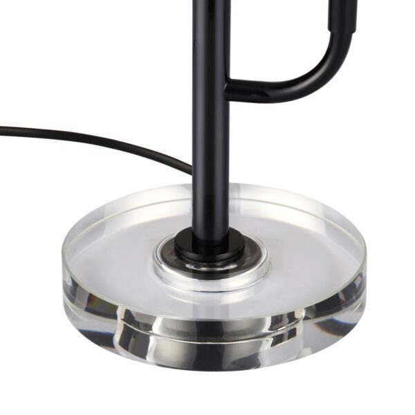 5459/9TL L-VISION ODL_EX26 041 черный глянцевый/прозрачн./металл/стекло/хрустальное стекло Настольная лампа LED 9W (3*3W) 3000K 460Лм KOLOS