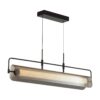 5056/35LA L-VISION ODL24 387 черный/дымчатый/металл/стекло/акрил Люстра LED 35W 3000К LINER