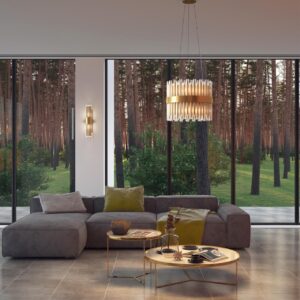 c1c8d0500d744707aab7c7ea58c7d8f0 4786/2W HALL ODL21 420 золото/металл/стекло Бра E14 2*40W VIKETA
