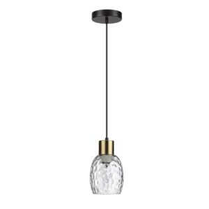 c2c25bb702067800c46f6289a45d85f4 6562/1A MODERNI LN26 197 черный, золотой/прозрачный/металл/стекло Подвес E27 1*40W 220V ICE
