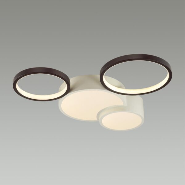 c3fd7aa9e1e9003a7c33cd87baf6d7c6 5253/64CL LEDIO LN26 291 белый, черный Люстра потолочная диммир. с ДУ LED 64W 220V NORBERT