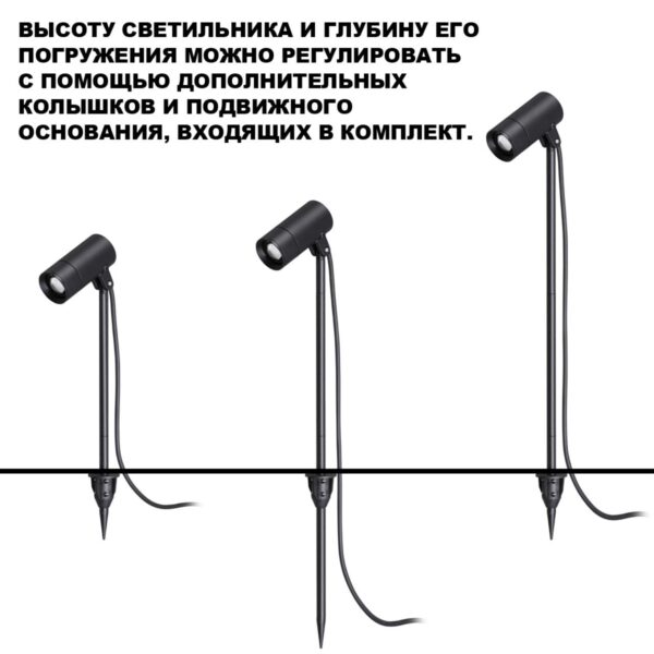 c421dc0b3d41cf2a91a005cfa76eed69 359713 STREET NT25 788 черный Светильник грунтовый с переключ. цв. температуры и мощности IP65 LED 3/6/9W 85-265V 2700К3200К4000К LANDSCAPE