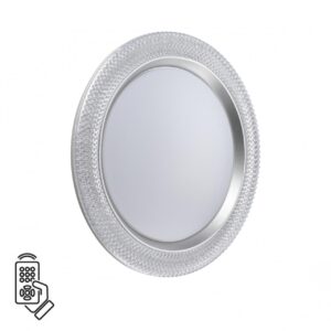 c58f67ae0358b8be2b9640be0d65caf1 7782/DL MARON SN 000 Светильник пластик/белый/серебро LED 48Вт 3000-6000К D398 IP43 пульт ДУ VENDY