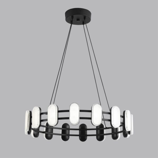 8342/35L LEDIO LN26 226 черный/белый металл/акрил Люстра подвесная LED 35W 4000K 220V OVELA