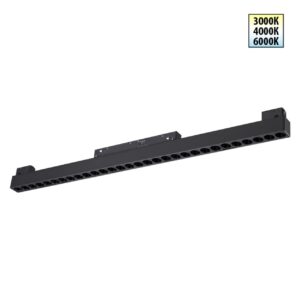 359625 SHINO NT25 000 черный Трековый светильник для низков. шинопровода с переключ. цв. темпер. IP20 LED 3000К4000К6000К 30W 48V FLUM
