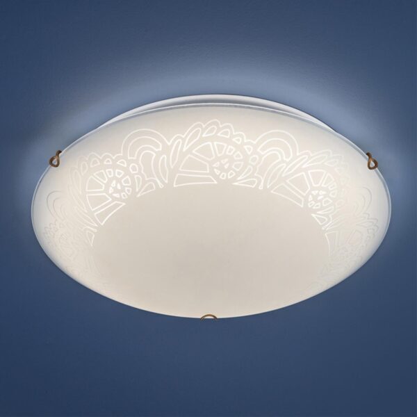 7602/BL SNOK SN 000 Светильник стекло/белое/золото LED 24Вт 4000K D300 IP20 AMMONITE