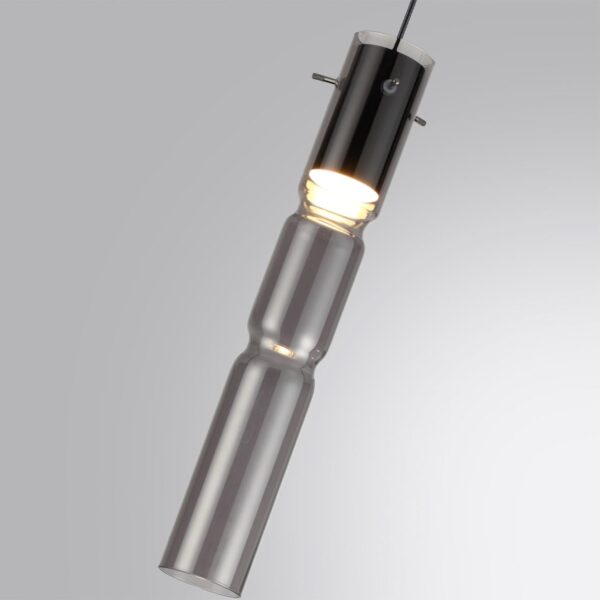 5059/5L PENDANT ODL24 385 черный/дымчатый/металл/стекло Подвес LED 5W 3000K SCROW