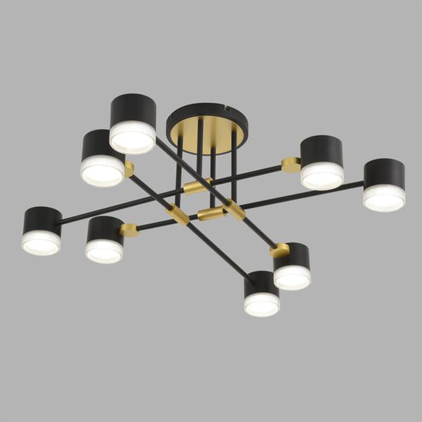 c92e7dd30a82f3bf377d7e5d9c4a978d 8307/8C COMFI LN26 237 золотой/черный, металл Светильник потолочный GX53 LED 8*7W 220V LENIANA