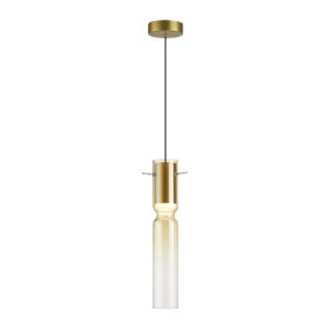 c9dcc58b8d746abcb830714b6058562f 5058/5LA PENDANT ODL24 385 золотой/янтарный/металл/стекло Подвес LED 5W 3000K SCROW