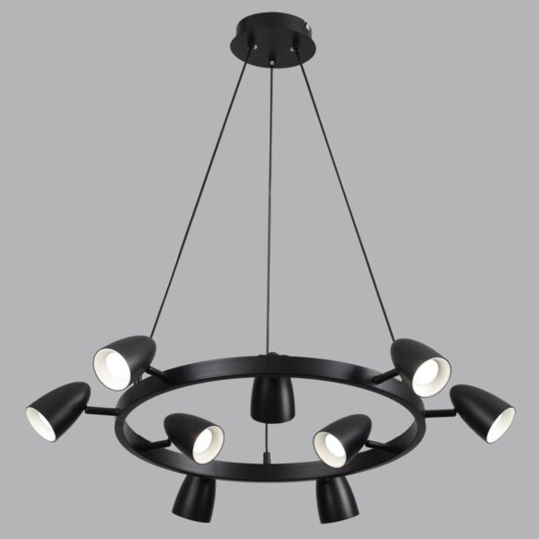 ca5916fcfdd21dd578723ac6c4b2f14d 8237/9 COMFI LN26 256 черный, металл Светильник подвесной GU10 LED 9*7W 220V ILMINA