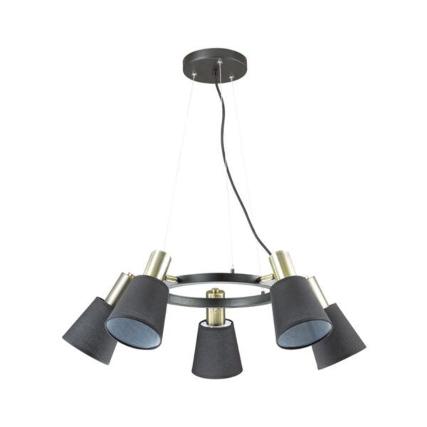 cde80a56f3597bf19cfc93971c867ce4 3638/5 MODERNI LN19 000 черный Люстра E14 5*40W 220V MARCUS