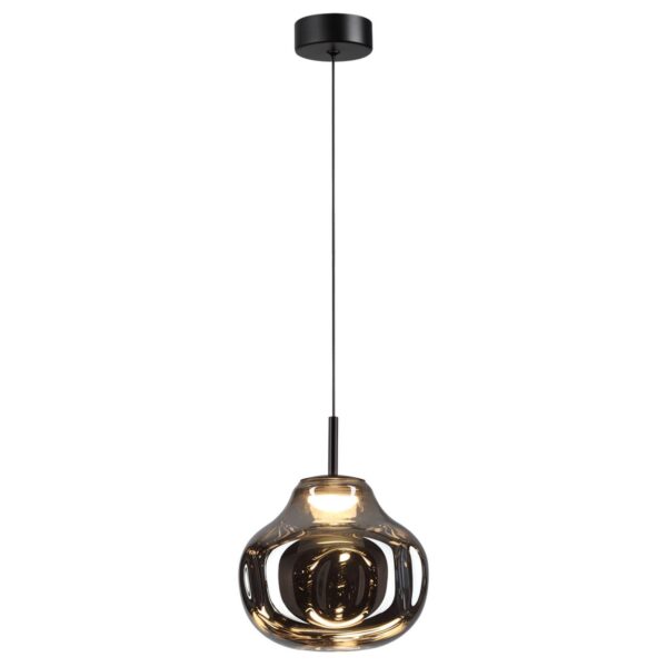 cfc3569e41d967fef8ee57c32c52b2b8 5097/4LC PENDANT ODL25 363 черный/дымчатый/металл/стекло Подвес LED 4W 4000K 388Лм VASO