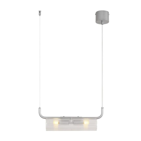 8258/2 SUSPENTIONI LN26 286 серебро/прозрачный, металл/стекло Подвес G9 2*20W 220V TORONTO