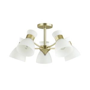 d18de6c292cc3ac2d6e82bfb5dd2f7f8 4535/5C COMFI LN26 114 матовое золото Люстра потолочная E27 5*60W 220V WILMA