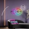 4386/24WL HIGHTECH ODL23 000 черный/металл Настенный светильник IP20 RGB динамическая подсветка ПДУ в комплекте LED 24W 3000K OMEN