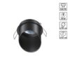 d2bc51bcafa05c84697764097462b6b0 370939 SPOT NT22 514 черный Встраиваемый светильник IP20 GU10 50W 220V BUTT