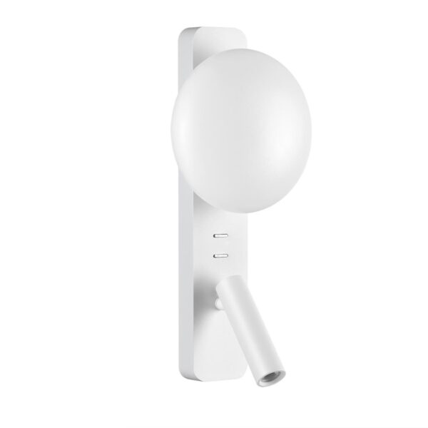 d3b8a1864aa61716a0b526256968612b 7049/5WL HIGHTECH ODL25 473 металл/акрил белый Настенный светильник IP20 LED 1*5W + 1*3W 2700K ALBERGO