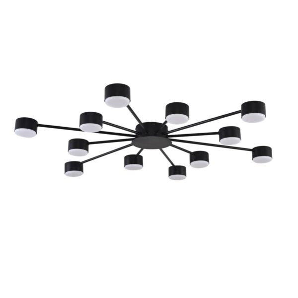 8344/12C COMFI LN26 251 черный, металл Люстра GX53 LED 12*7W 220V TORINA