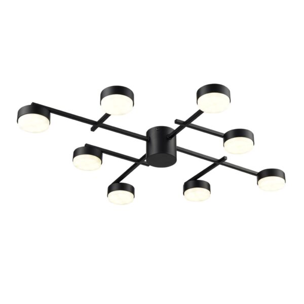 d5f8b06a206144f554a94634d7839515 8186/8C COMFI LN26 247 черный, металл Люстра потолочная LED GX53 8*7W 220V DABRA