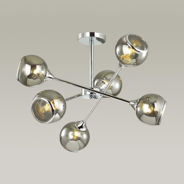 d6256f2febdc7db1a4f64c83a3dea809 4530/6C COMFI LN21 000 хром, дымчатый Люстра потолочная E27 6*60W 220V SANDRA