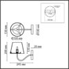 6570/1W MODERNI LN26 212 черный/дымчатый/металл/стекло Бра G9 1*20W 220V SMOKY