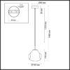 db9cd0f60028b7235701e6c801f13816 5097/4L PENDANT ODL25 363 античн.бронза/янтарный/металл/стекло Подвес LED 4W 4000K 388Лм VASO