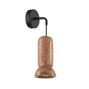 dc695e2f20977cb25b8fbdfa27492de4 5054/1WC PENDANT ODL24 379 черный/розовый/коричн./металл/керамика Бра GU10 LED 4W KERAMA