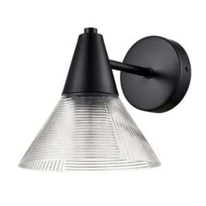 dcbf00938046a55203d611c1d8eb2b32 6595/1W MODERNI LN26 217 черный/прозрачный, металл/стекло Бра E27 1*60W 220V CORNE