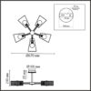 dd2cb488a9a56af4cd1a9f44cb1014be 8246/5C COUNTY LN25 000 белый, металл/дерево Люстра потолочная Е27 5*60W 220V IRMA