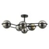 e16d05eb680659d4e36eac47e7521359 8060/6C COMFI LN24 000 черный/дымчатый металл/стекло Люстра потолочная E27 6*60W 220V CAMILIE