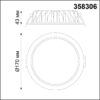 358306 SPOT NT19 493 белый Встраиваемый св-к (драйвер в комплект не входит) IP44 LED 4000K 20W DRUM