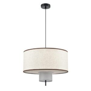 e6e0a0406c88f2d63e84b9fbadd09729 8282/4 MODERNI LN26 186 черный/бежевый/коричневый, металл/текстиль/стекло Светильник подвесной Е14 4*40W 220V SORENTO