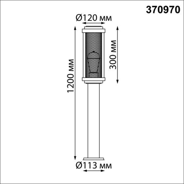 e890f4e8d84dbed1c9c42bed6336f647 370970 STREET NT24 674 черный Светильник ландшафтный IP54 E27 max 25W 220-240V MATRIX