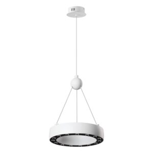 eb79cb58b1aaa3c35aac1ee69d7aeae6 359395 OVER NT24 278 белый Светильник подвесной светодиодный, длина провода 2м IP20 LED 12W вниз/5W вверх 220V 1360Лм 3000K TURN