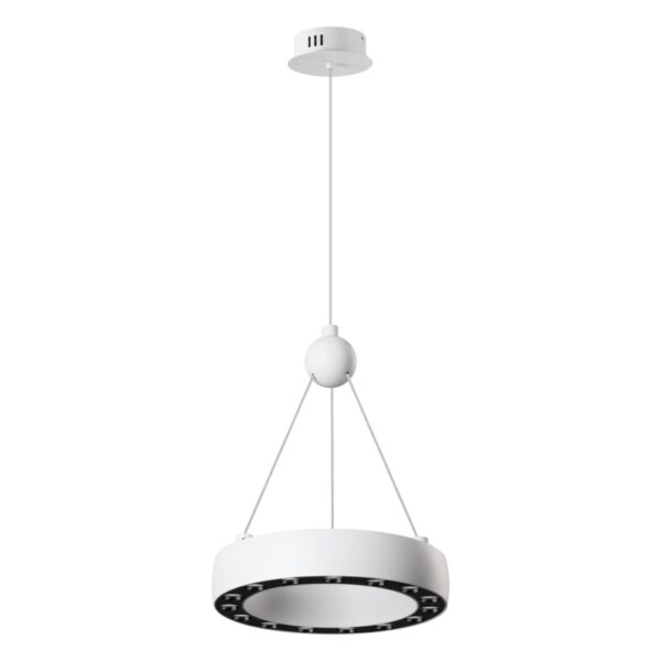 359395 OVER NT24 278 белый Светильник подвесной светодиодный, длина провода 2м IP20 LED 12W вниз/5W вверх 220V 1360Лм 3000K TURN