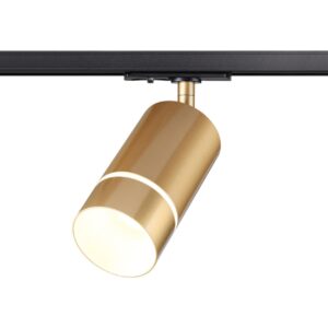 370780 PORT NT21 250 золото Светильник трековый однофазный трехжильный IP20 GU10 9W 235V ELINA