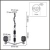 8334/6 MODERNI LN26 033 бронза/белый, металл/керамика/стекло Люстра E27 6*40W 220V ALEGRA