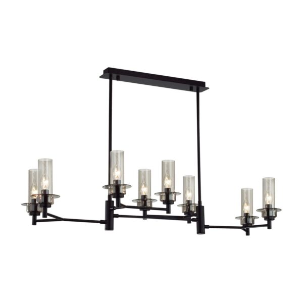 ecc463aba3610878663e6baea625f798 6555/8C CLASSI LN25 000 черный/дымчатый/металл/стекло Люстра потолочная E14 8*40W 220V MADONNA