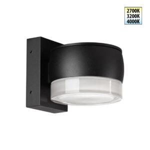 359719 STREET NT25 716 черный Светильник ландшафтный с переключателем цв. температуры IP65 LED 8W 100-240V 2700К/3200К/4000К ESTIMA