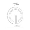 3041/CL COLOR SN 000 Светильник пластик/белый/хром LED 30Вт 4000К D335 IP43 BUTTON