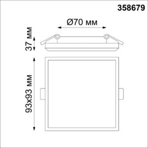 f0b13533f3aacf48b5be332ab261440d 358679 SPOT NT21 524 белый Светильник встраиваемый влагозащищенный IP54 LED 4000K 8W 100-240V PANDORA