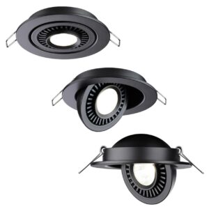 f1570b0e5689e8a4c9dc777e93d443ed 358816 SPOT NT21 466 черный Светильник встраиваемый светодиодный IP20 LED 9W 770Лм 4000K 220V GESSO