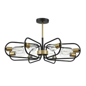 f402873bebf1c5bc89e2fb4eaf9e2bfe 8058/8C COMFI LN24 000 черный, медь/ металл/ Люстра потолочная E27 8*60W 220V ALMIRA