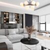 f4c0a179648808e32a4fc0f1ce7129df 8375/9C MODERNI LN26 172 черный/латунь/белый, металл/стекло Люстра потолочная E27 9*60W 220V ELRONA