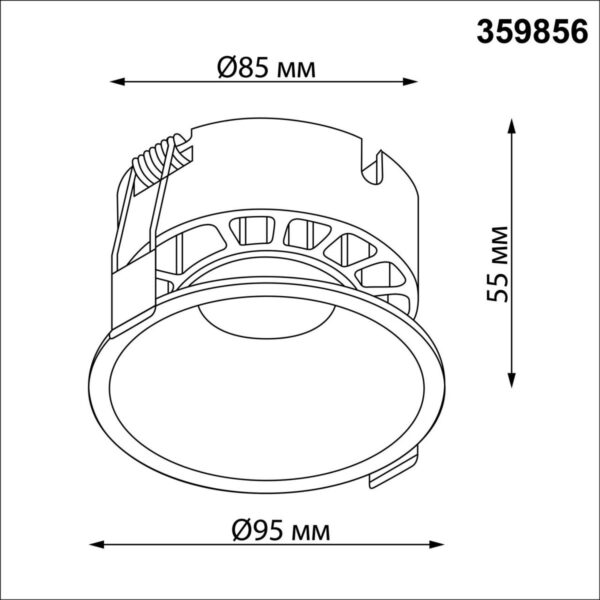 f5095aa751122e38e03773b4da944465 359856 WIR NT25 506 бронза Светильник встраиваемый с переключателем цв. температуры IP20 LED 18W 220-240V 2700К3200К4000К NOVA