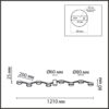 8187/8C COMFI LN26 249 черный, металл Люстра потолочная LED GX53 8*7W 220V SANATA