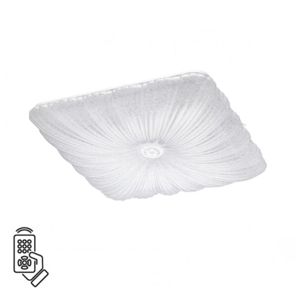 7730/72L PIKO LED SN 000 Светильник металл/пластик/белый/прозрачный LED 72Вт 3000-6000K 490х490 IP20 пульт ДУ FORTUNA