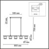 f5e71ed44d3d6a03e09c46cb174f6871 8240/5 COMFI LN26 240 черный, металл/акрил Светильник подвесной LED GX53 5*7W 220V LANIKA