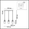 fabf5d7ec0a178fb9b3aa3dd13fb48f8 8101/3A COMFI LN26 407 черный/бронза металл/стекло Подвес Е14 3*40W 220V ISHA